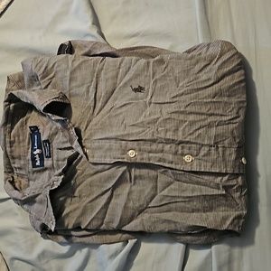 Ralph Lauren grey checkered men's button down sized 16½ neck